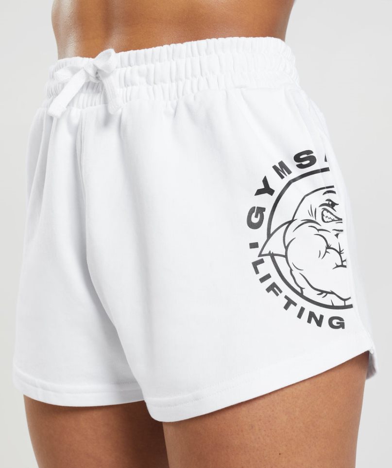 Women's Gymshark Legacy Shorts White | NZ 4RFBUV